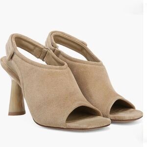 Vince Women’s Quest Suede Heels in Dune Size 6